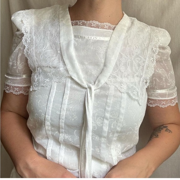 Vintage Gunne Sax Victorian Sailor Drop Waist Dress - Picture 5 of 6